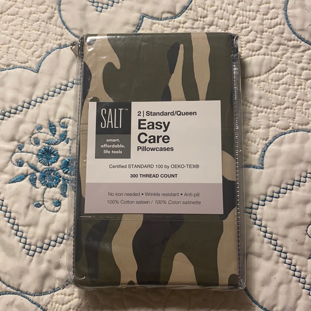 2 standard/queen size pillow cases